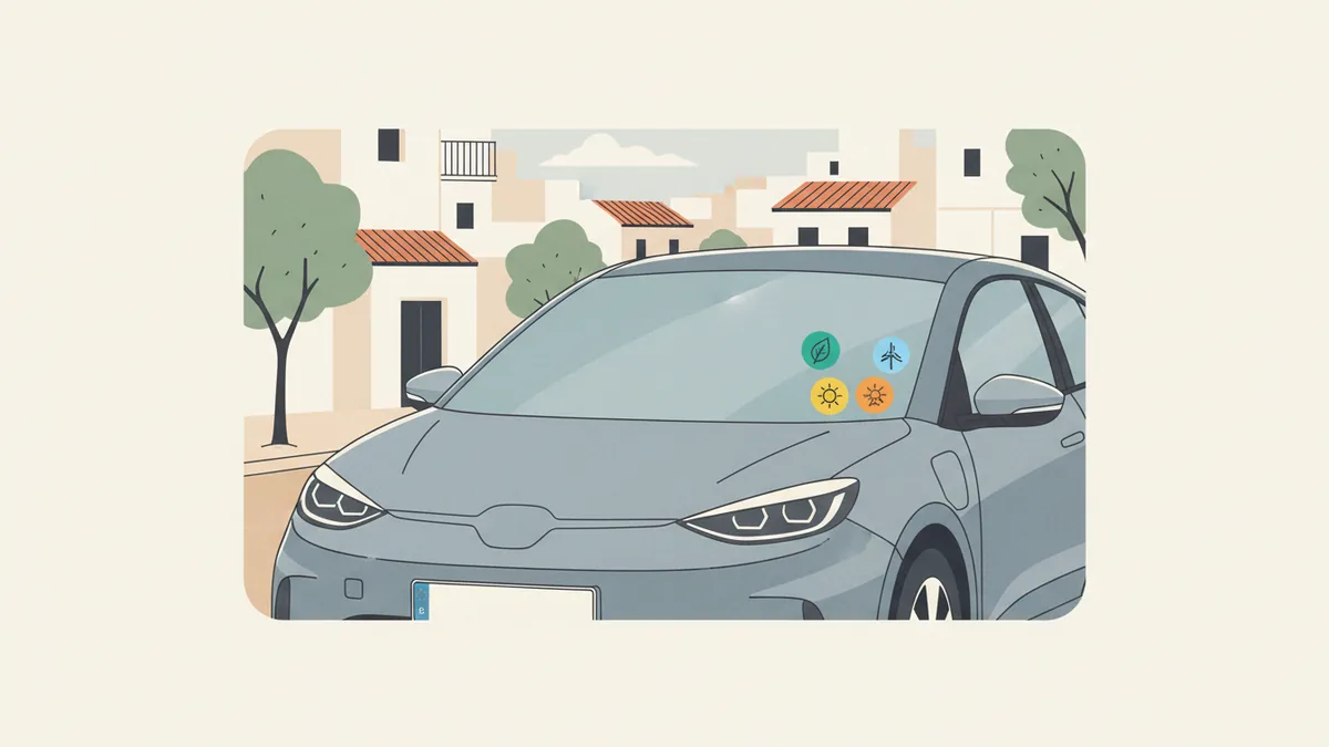 Los cuatro distintivos ambientales de la DGT por colores